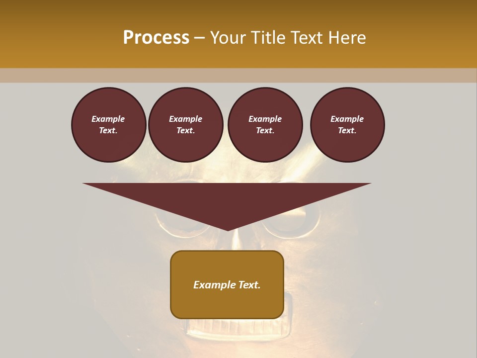 A Gold Mask With A Face On It PowerPoint Template