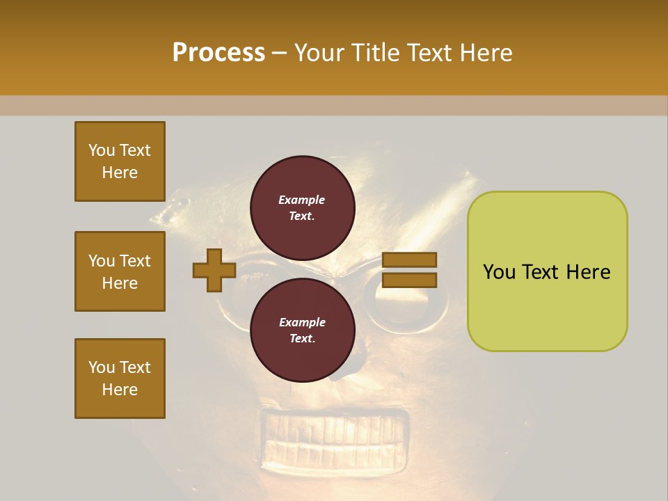 A Gold Mask With A Face On It PowerPoint Template