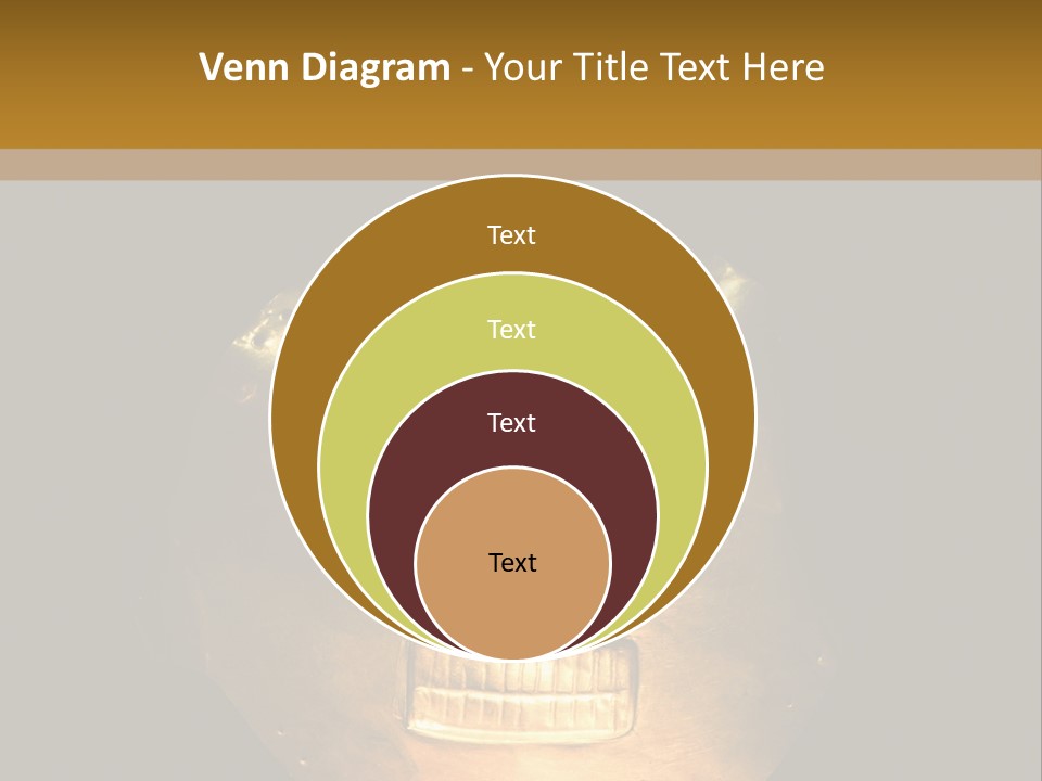 A Gold Mask With A Face On It PowerPoint Template