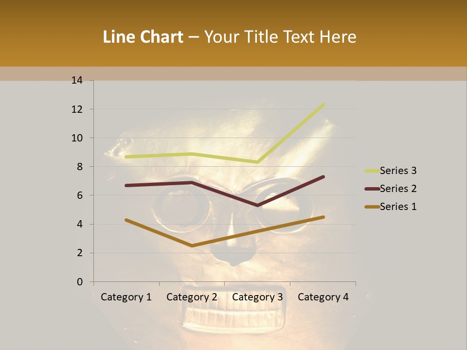 A Gold Mask With A Face On It PowerPoint Template