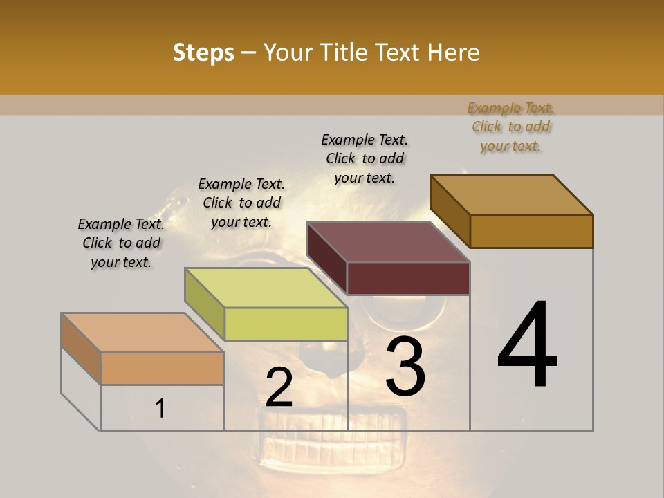 A Gold Mask With A Face On It PowerPoint Template