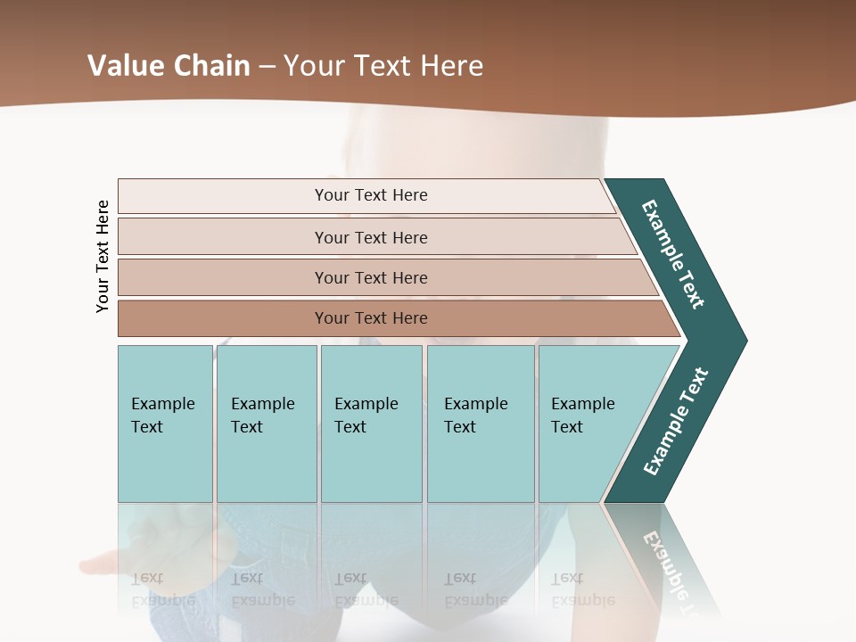 A Baby In Overalls Is Smiling For The Camera PowerPoint Template