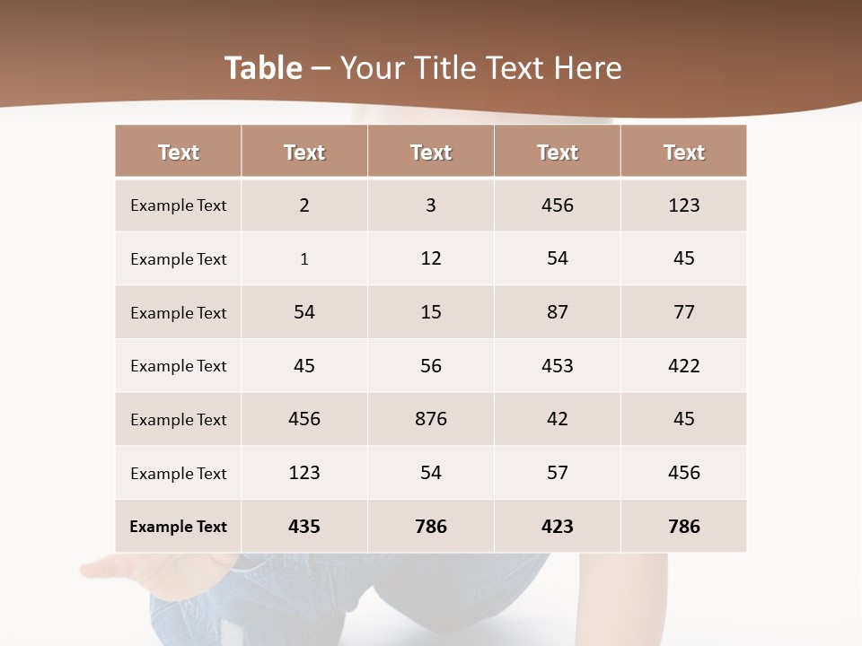 A Baby In Overalls Is Smiling For The Camera PowerPoint Template