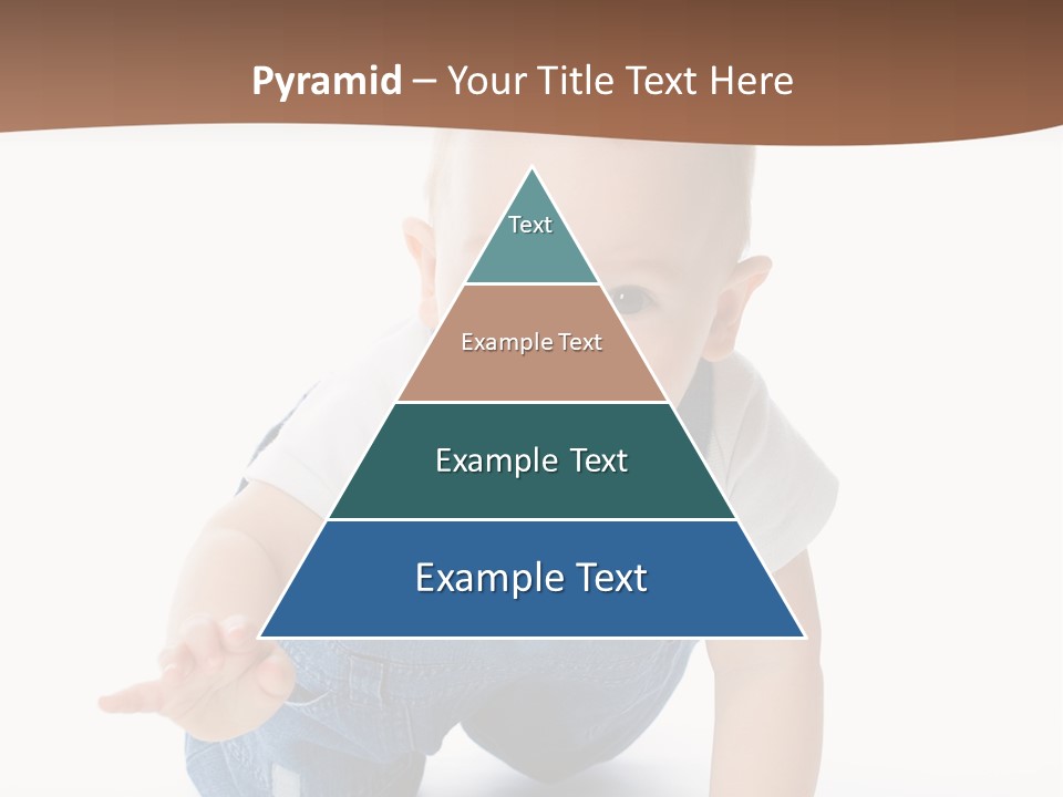 A Baby In Overalls Is Smiling For The Camera PowerPoint Template