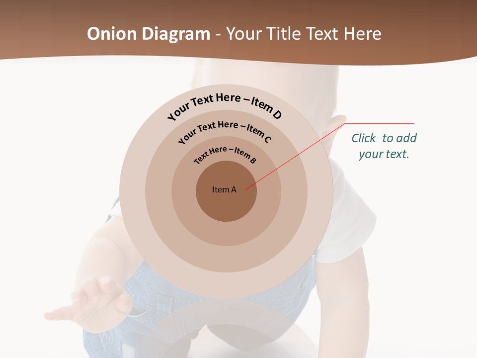 A Baby In Overalls Is Smiling For The Camera PowerPoint Template