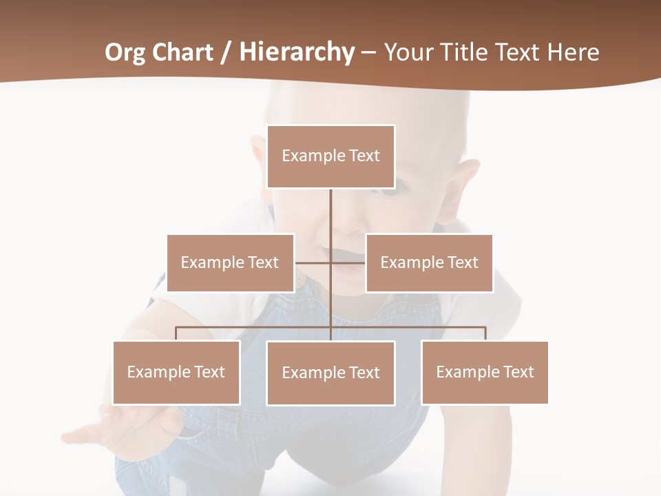 A Baby In Overalls Is Smiling For The Camera PowerPoint Template