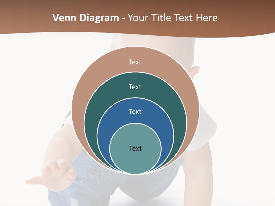 A Baby In Overalls Is Smiling For The Camera PowerPoint Template