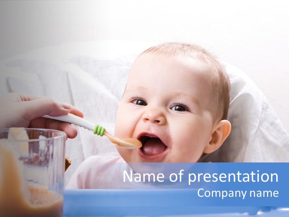 Child Newborn Pretty PowerPoint Template