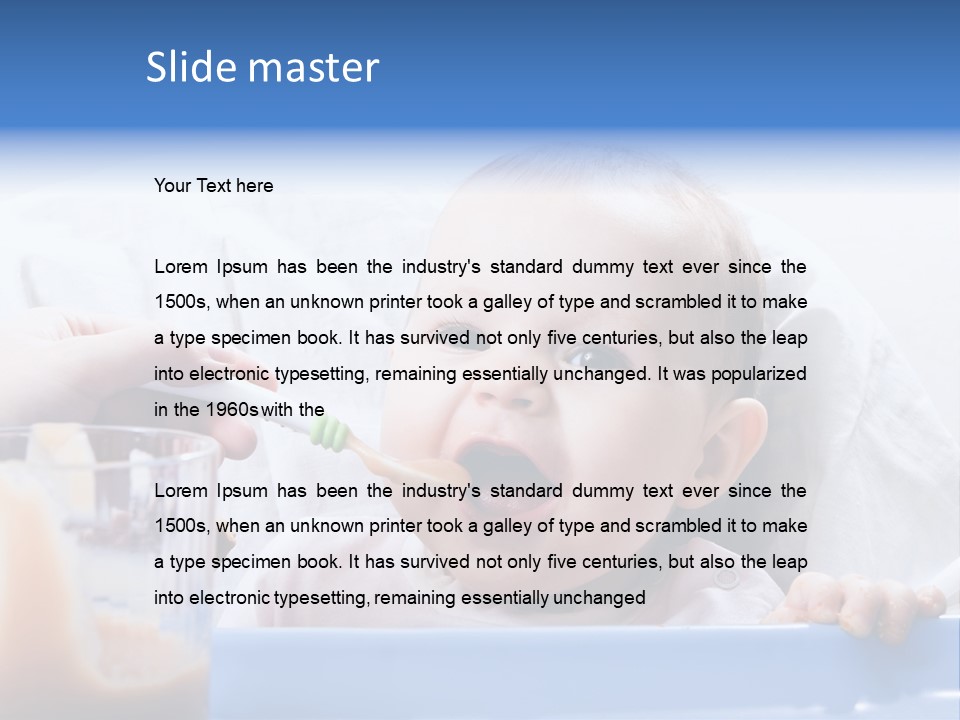 Child Newborn Pretty PowerPoint Template