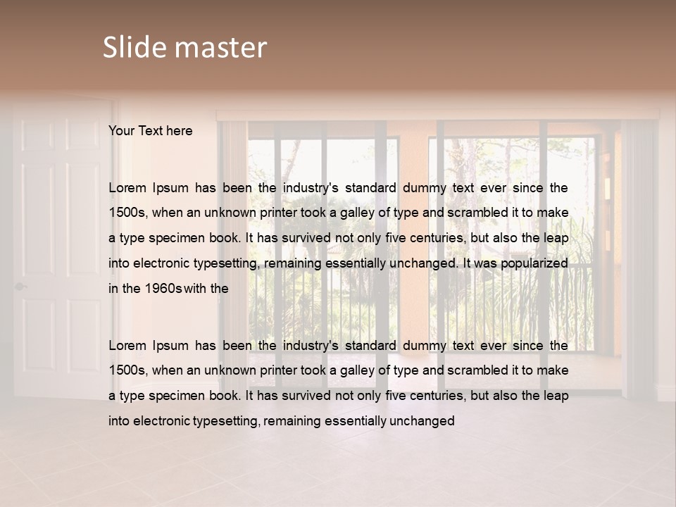 Interior Trees High PowerPoint Template