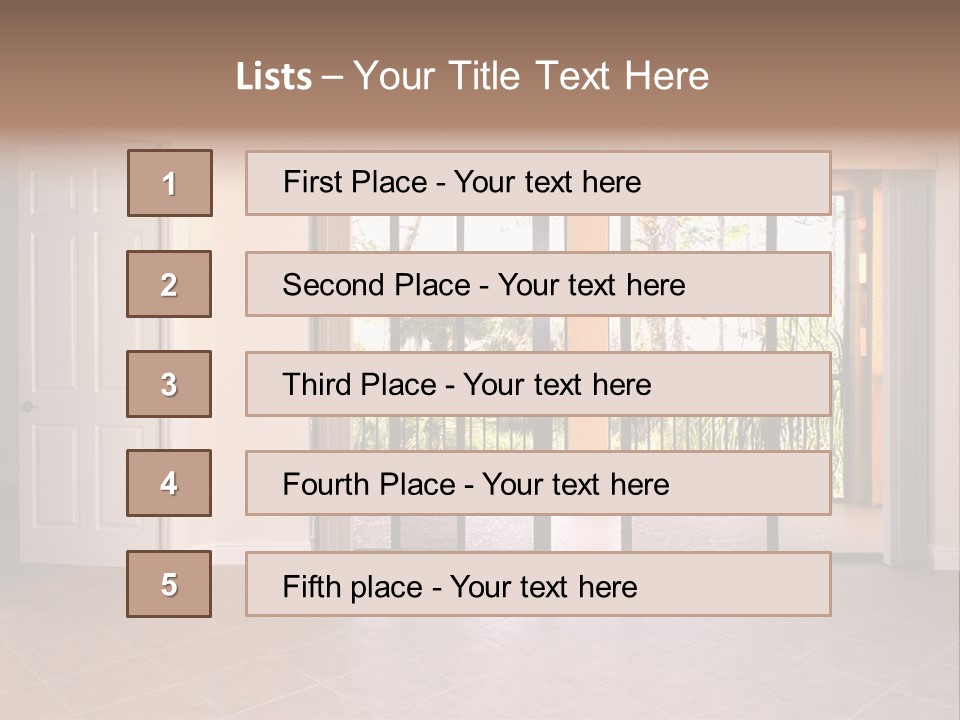 Interior Trees High PowerPoint Template
