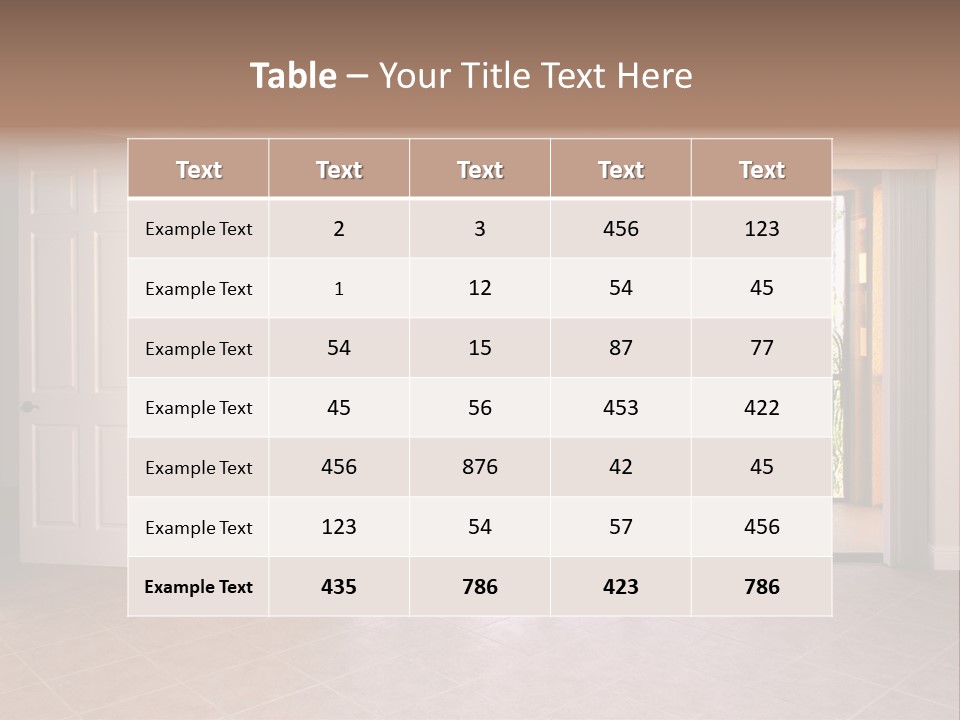 Interior Trees High PowerPoint Template