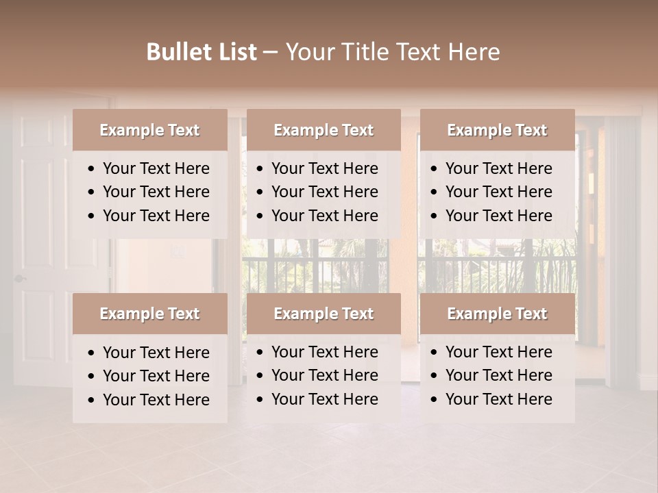 Interior Trees High PowerPoint Template