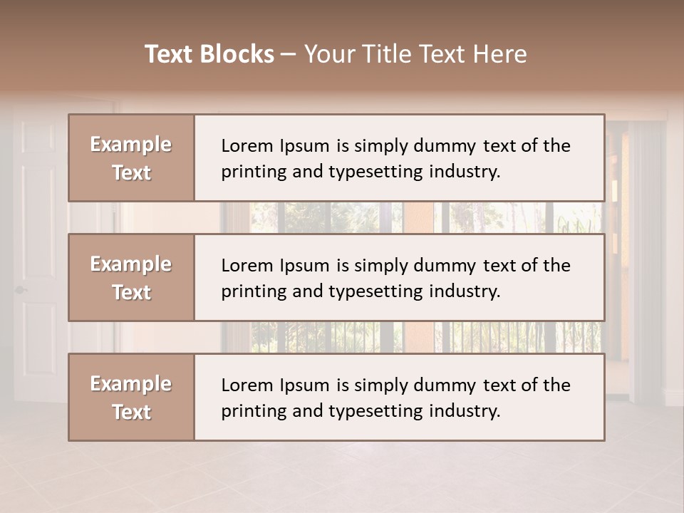Interior Trees High PowerPoint Template