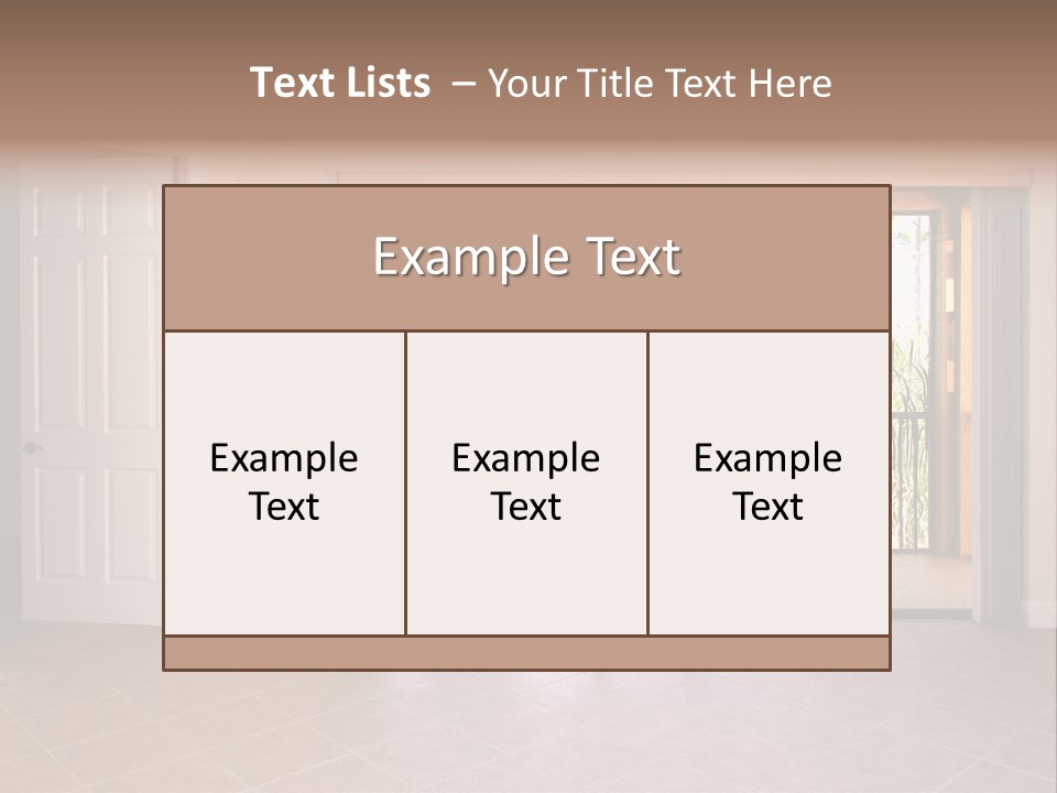 Interior Trees High PowerPoint Template