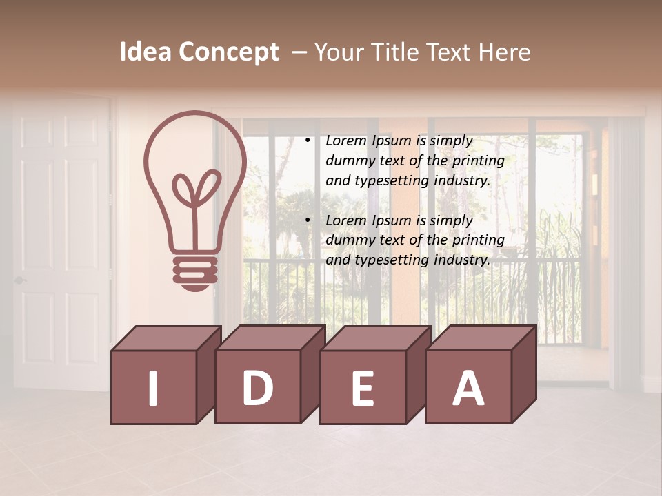 Interior Trees High PowerPoint Template