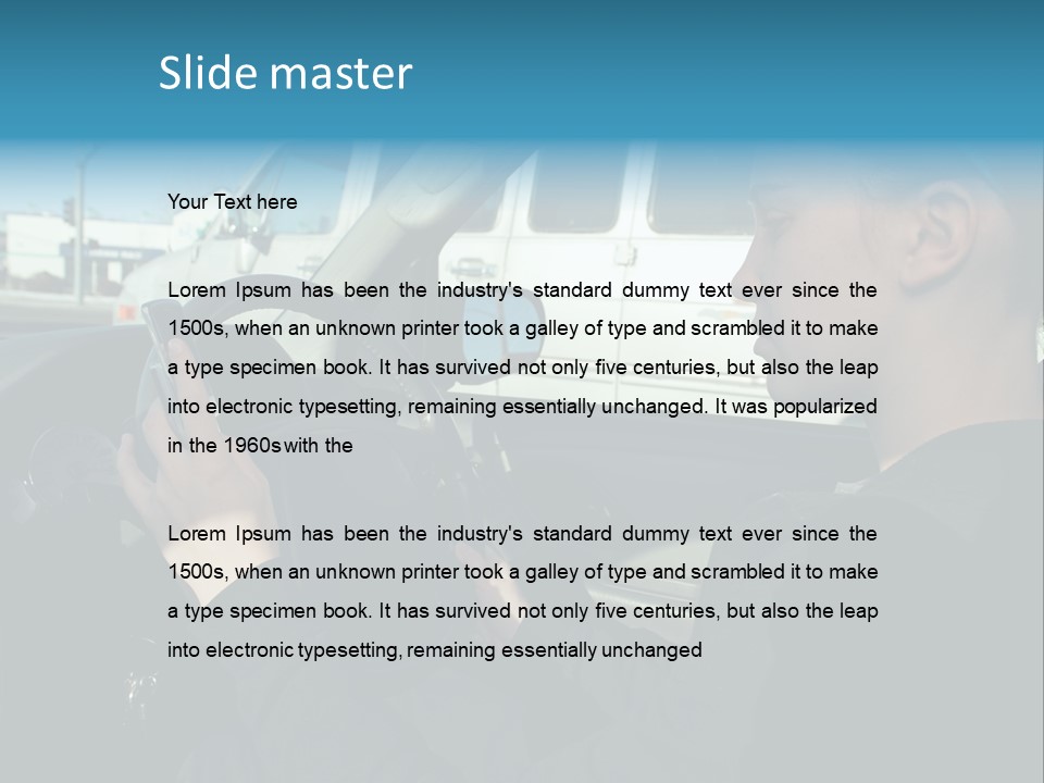 Texting Danger Cellular PowerPoint Template