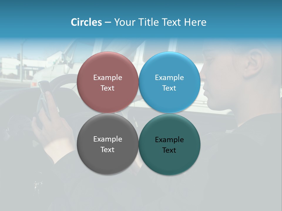 Texting Danger Cellular PowerPoint Template