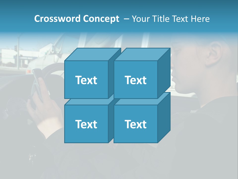 Texting Danger Cellular PowerPoint Template