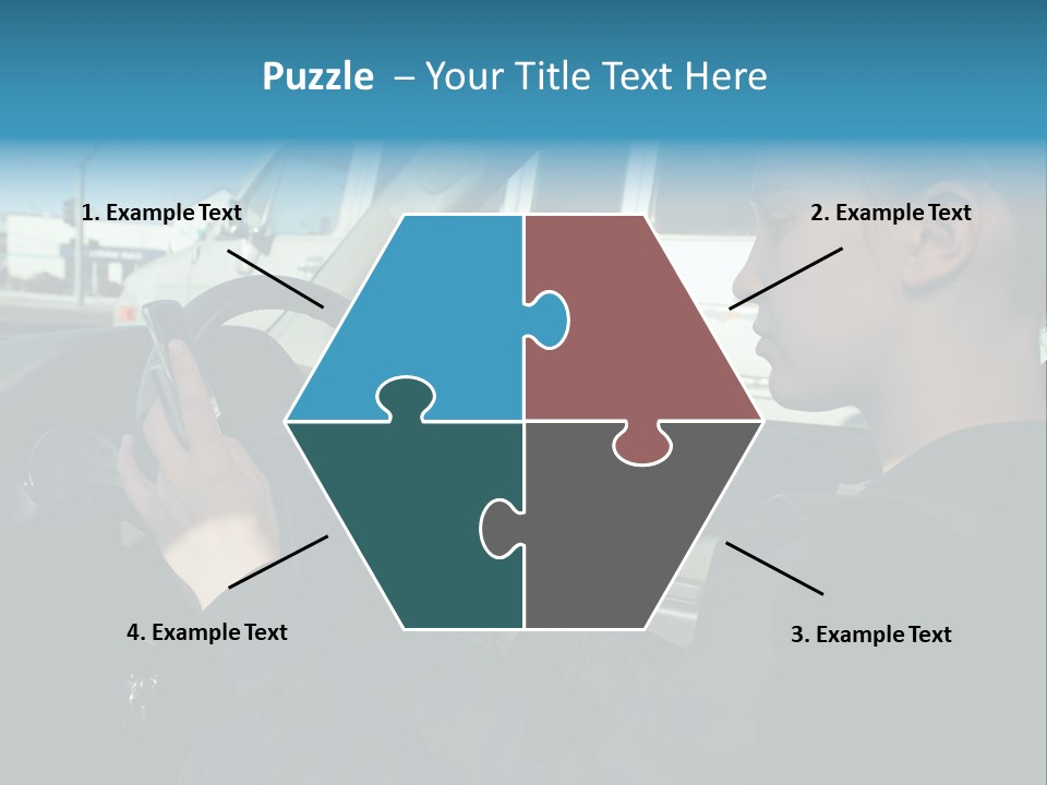 Texting Danger Cellular PowerPoint Template