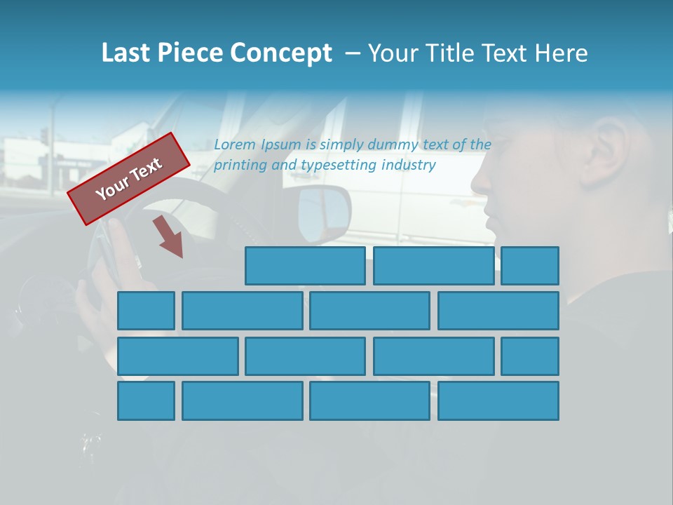 Texting Danger Cellular PowerPoint Template