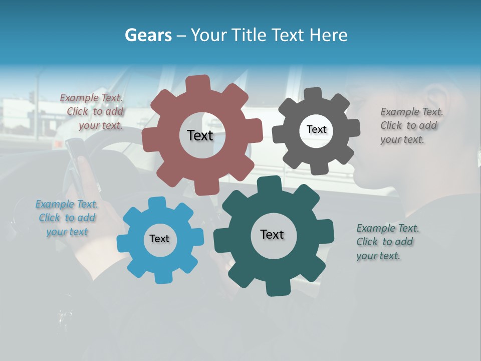 Texting Danger Cellular PowerPoint Template