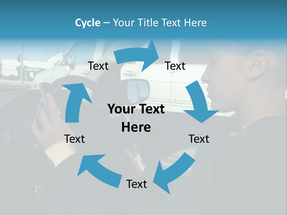 Texting Danger Cellular PowerPoint Template