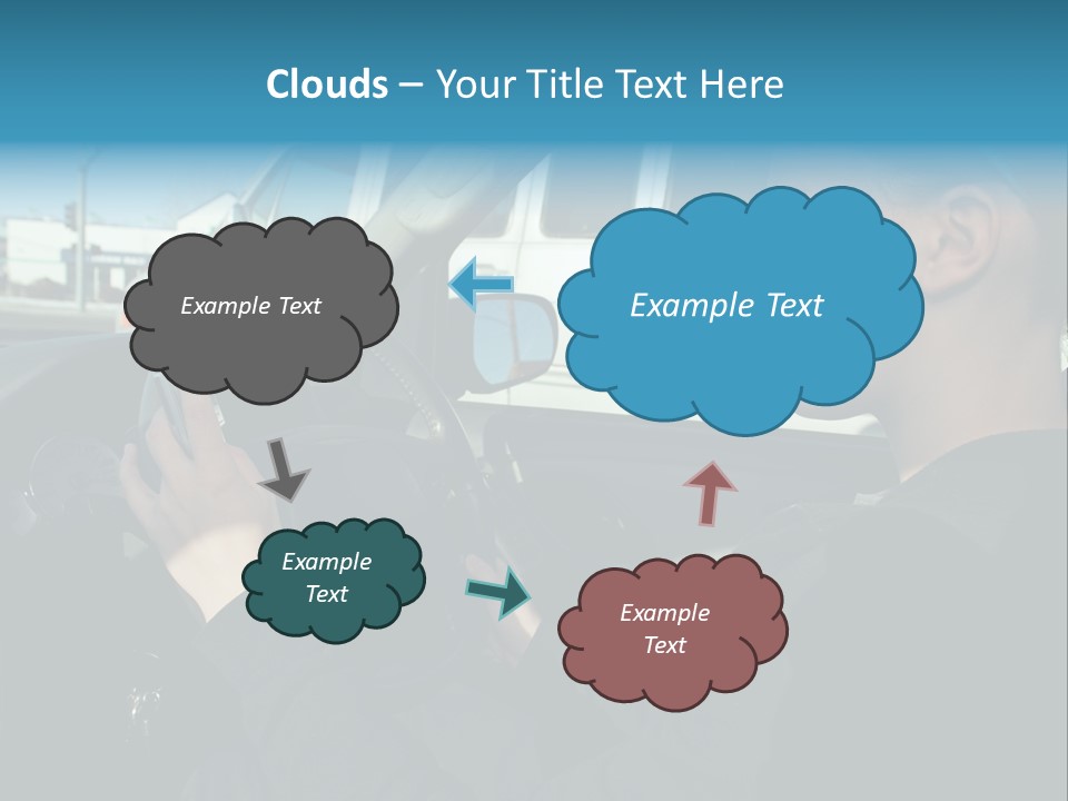 Texting Danger Cellular PowerPoint Template
