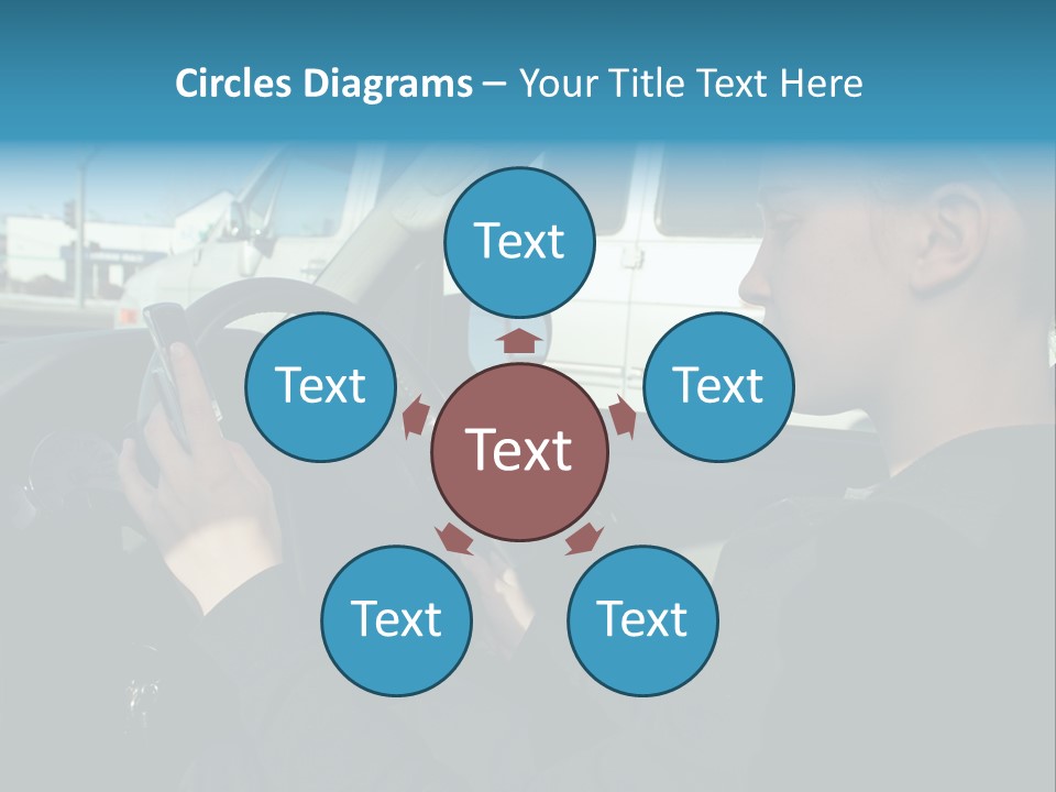 Texting Danger Cellular PowerPoint Template
