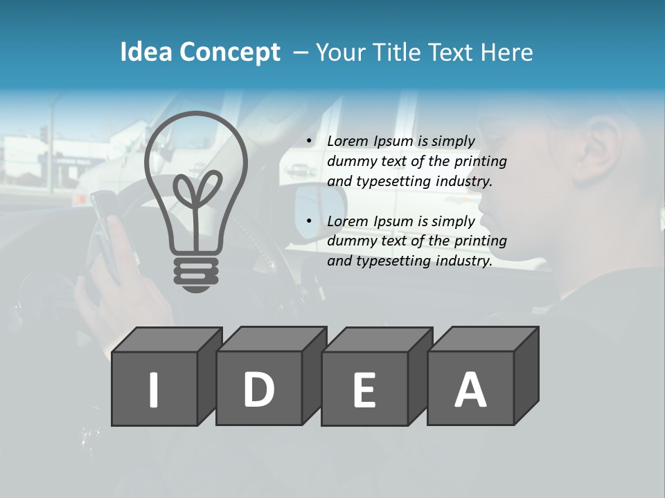 Texting Danger Cellular PowerPoint Template