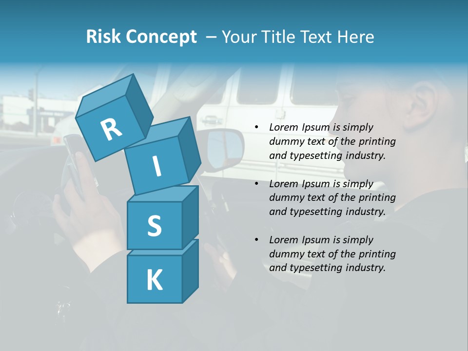 Texting Danger Cellular PowerPoint Template