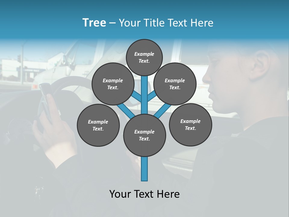 Texting Danger Cellular PowerPoint Template