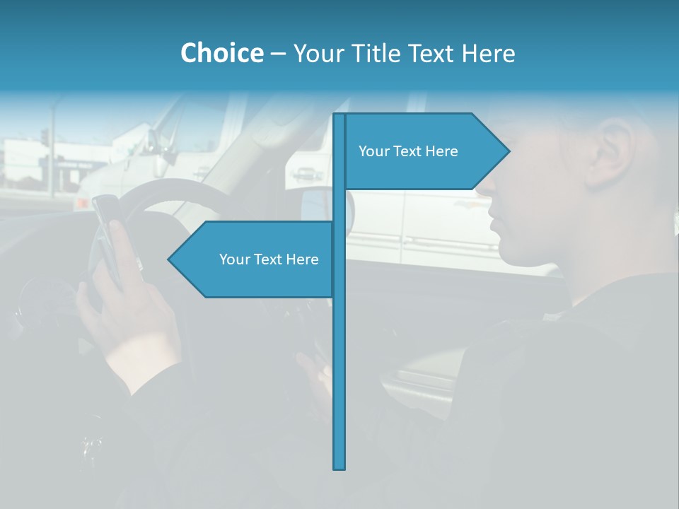 Texting Danger Cellular PowerPoint Template