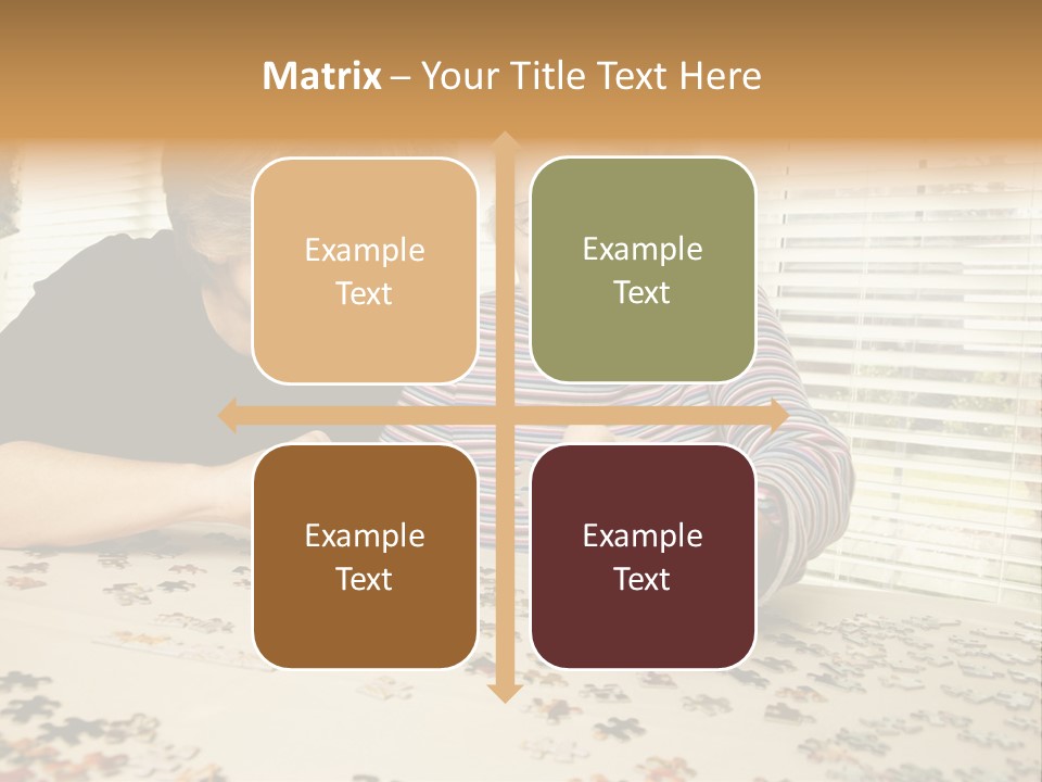 Midlife Caucasian Jigsaw PowerPoint Template