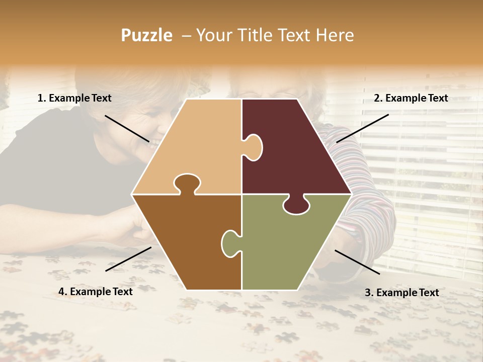 Midlife Caucasian Jigsaw PowerPoint Template