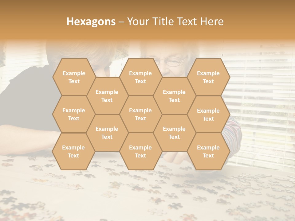 Midlife Caucasian Jigsaw PowerPoint Template