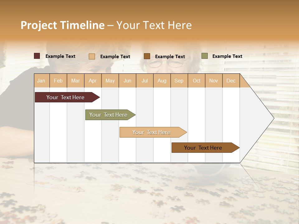 Midlife Caucasian Jigsaw PowerPoint Template