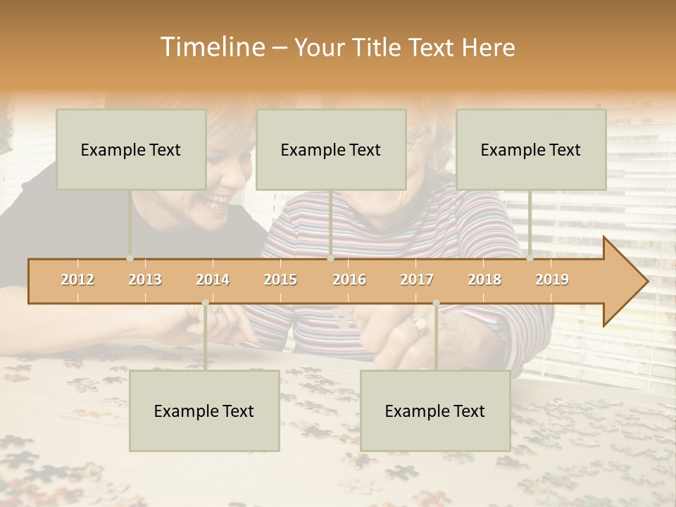 Midlife Caucasian Jigsaw PowerPoint Template