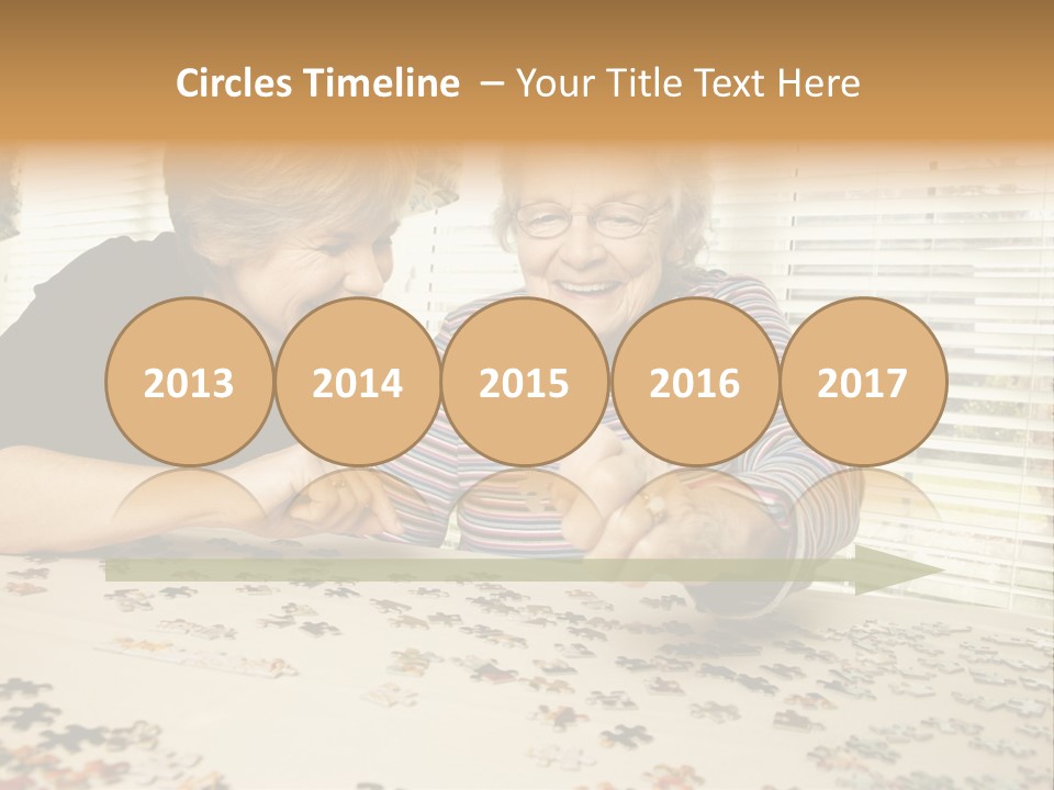 Midlife Caucasian Jigsaw PowerPoint Template