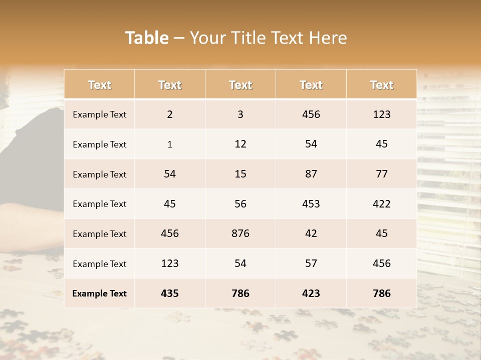 Midlife Caucasian Jigsaw PowerPoint Template