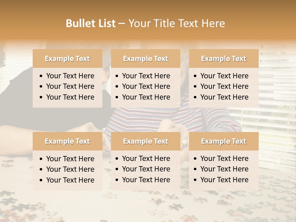 Midlife Caucasian Jigsaw PowerPoint Template