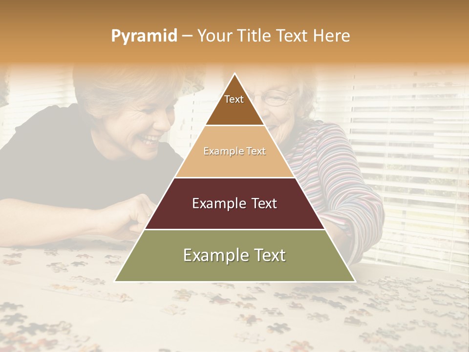 Midlife Caucasian Jigsaw PowerPoint Template