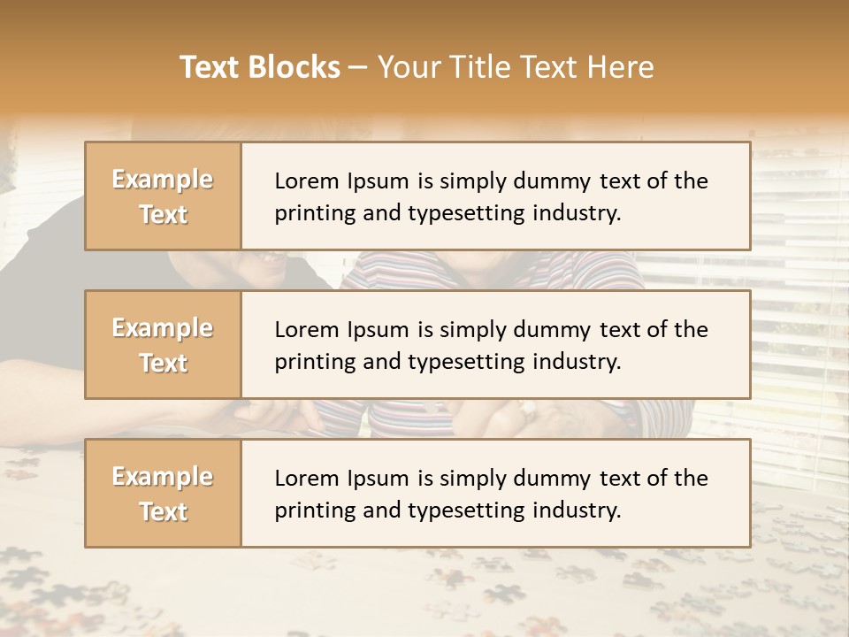 Midlife Caucasian Jigsaw PowerPoint Template