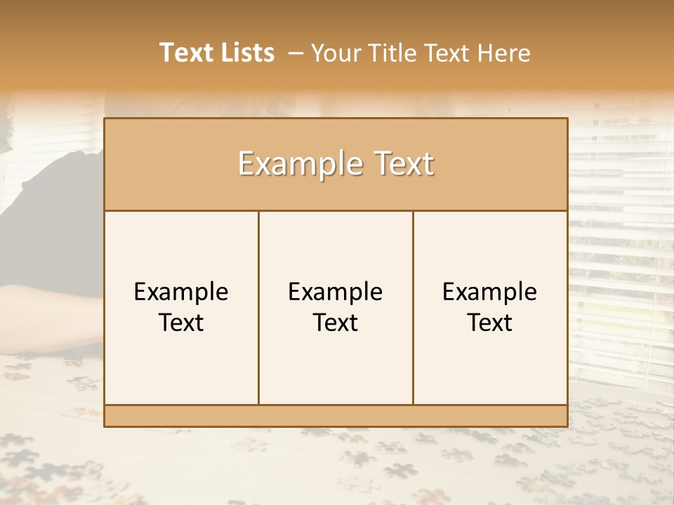 Midlife Caucasian Jigsaw PowerPoint Template