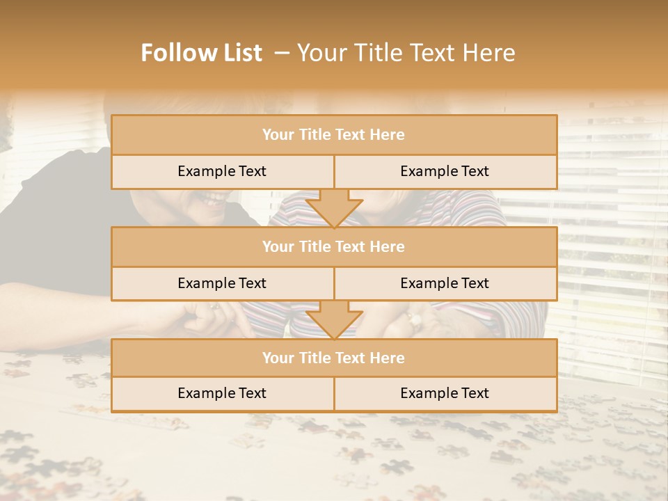 Midlife Caucasian Jigsaw PowerPoint Template