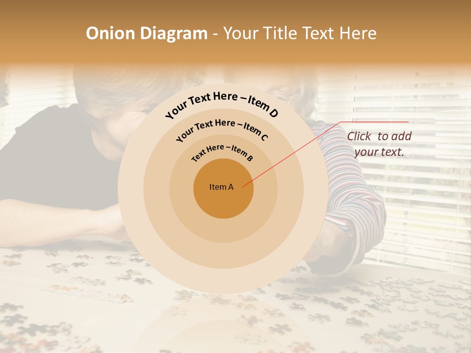 Midlife Caucasian Jigsaw PowerPoint Template