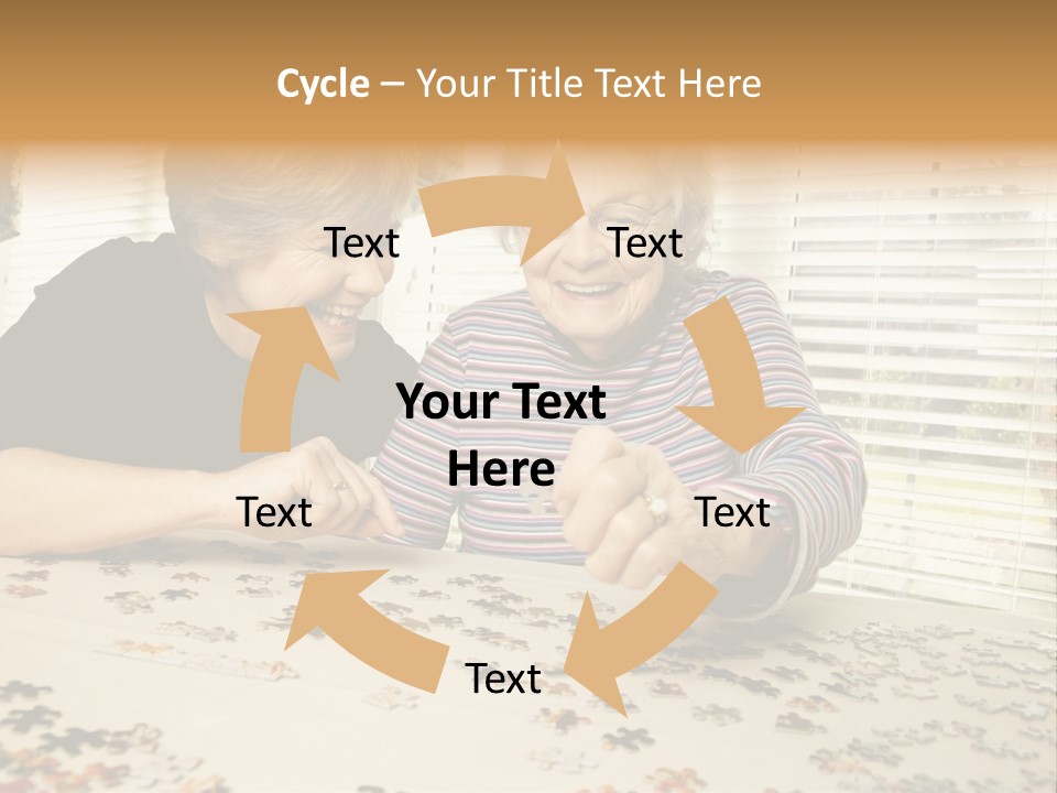 Midlife Caucasian Jigsaw PowerPoint Template
