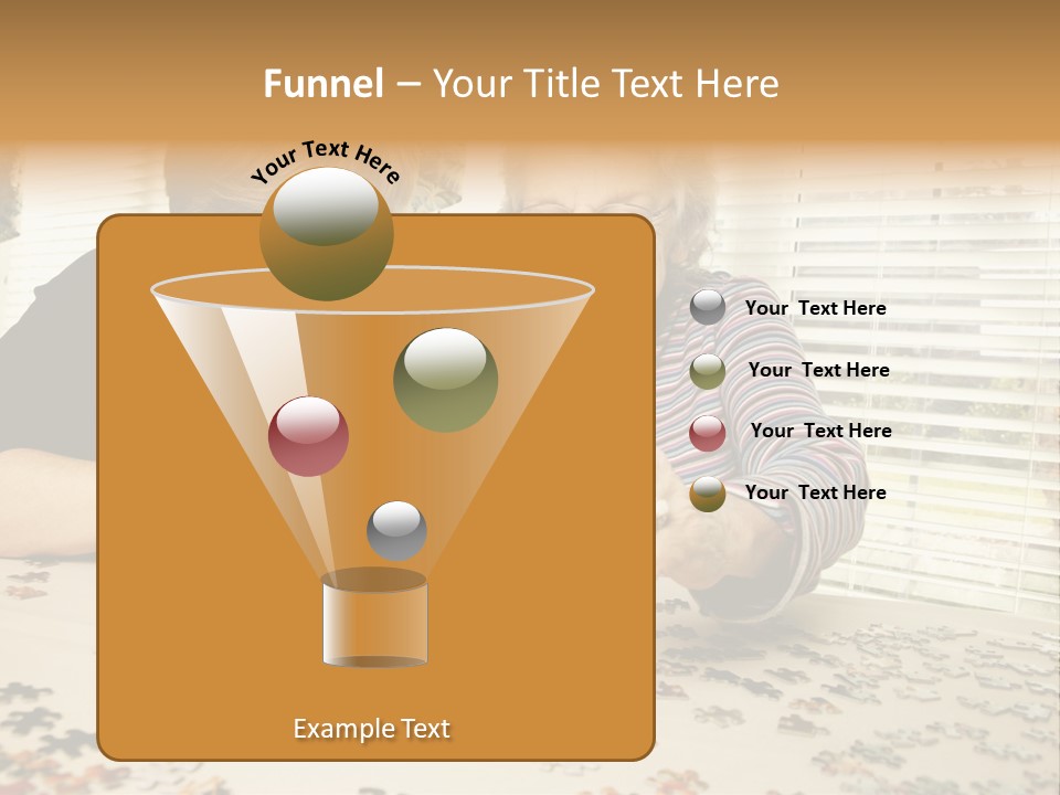 Midlife Caucasian Jigsaw PowerPoint Template