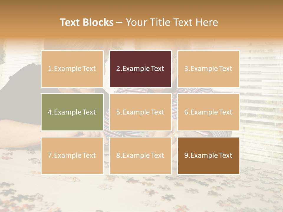 Midlife Caucasian Jigsaw PowerPoint Template