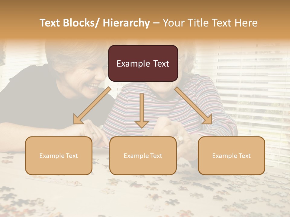 Midlife Caucasian Jigsaw PowerPoint Template